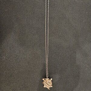 TURTLE PENDANT WITH PEARLS & GREEN STONE EYES, ENDURA ROMAN NUMERAL WATCH & PIN